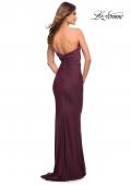 Picture of: Sweetheart Strapless Gown with Side Ruching in Dark Wine, Style: 30502, Detail Picture 8