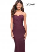 Picture of: Sweetheart Strapless Gown with Side Ruching in Dark Wine, Style: 30502, Detail Picture 2