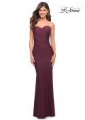 Picture of: Sweetheart Strapless Gown with Side Ruching in Dark Wine, Style: 30502, Detail Picture 7