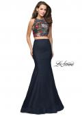 Picture of: Two Piece Mermaid Prom Dress with Denim Skirt in Dark Wash, Style: 25614, Main Picture