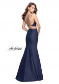 Picture of: Two Piece Denim Prom Dress with Beaded Straps in Dark Wash, Style: 25754, Detail Picture 2
