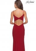 Picture of: Long Sequined Dress with Sweetheart Neckline in Deep Red, Style: 27879, Back Picture