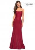 Picture of: Strapless Mermaid Prom Dress with Ruching in Deep Red, Style: 26999, Main Picture