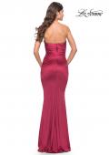 Picture of: Chic Strapless Liquid Jersey Gown with Ruching in Deep Red, Style: 31189, Detail Picture 12