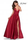 Picture of: V-Neck Satin Prom Dress with Lace Up Back, Style: 28628