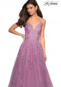 Picture of: Classic Prom Ball Gown with Lace Applique Details in Dusty Lilac, Style: 27463, Detail Picture 1