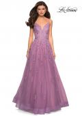Picture of: Classic Prom Ball Gown with Lace Applique Details in Dusty Lilac, Style: 27463, Detail Picture 5