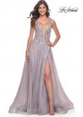 Picture of: A-Line Rhinestone and Beaded Embellished Prom Dress in Dusty Mauve, Style: 31995, Main Picture