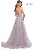 Picture of: A-Line Rhinestone and Beaded Embellished Prom Dress in Dusty Mauve, Style: 31995, Back Picture