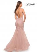 Picture of: Mermaid Tulle and Lace Jeweled Prom Dress in Dusty Mauve, Style: 30584, Detail Picture 19