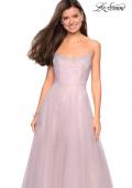 Picture of: Rhinestone A-Line Tulle Prom Dress in Dusty Mauve, Style: 27608, Detail Picture 2
