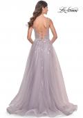 Picture of: A-Line Rhinestone and Beaded Embellished Prom Dress in Dusty Mauve, Style: 31995, Detail Picture 2