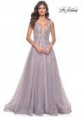 Picture of: A-Line Rhinestone and Beaded Embellished Prom Dress in Dusty Mauve, Style: 31995, Detail Picture 3