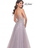 Picture of: A-Line Rhinestone and Beaded Embellished Prom Dress in Dusty Mauve, Style: 31995, Detail Picture 5