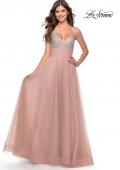 Picture of: Tulle Gown with Full Skirt and Rhinestone Bodice in Dusty Mauve, Style: 31238, Detail Picture 6