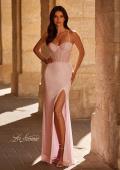 Picture of: Long Prom Dress Embellished with Rhinestones and Open Back in Dusty Pink, Style 32547, Main Picture