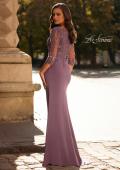 Picture of: Long Mother of the Bride Dress with Beaded Lace Bodice in Dusty Purple, Style: 32738, Back Picture