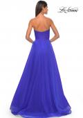 Picture of: Sweetheart Tulle and Rhinestone Prom Dress with Illusion Detail in Electric Blue, Style: 31997, Detail Picture 9