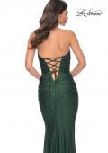 Picture of: Rhinestone Embellished Jersey Dress with Strapless Sweetheart Top in Emerald, Style: 31945, Detail Picture 12
