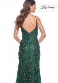 Picture of: Mermaid Sequin and Beaded Embellished Prom Dress in Emerald, Style: 32049, Detail Picture 16