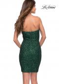 Picture of: Sweetheart Strapless Dress with Ruffle Skirt in Emerald, Style 30932, Back Picture
