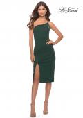 Picture of: Chic One Shoulder Midi Dress with High Slit in Emerald, Style: 30919, Detail Picture 7