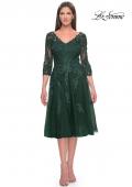 Picture of: Tulle and Lace Knee Length Evening Dress in Emerald, Style: 30964, Main Picture