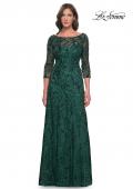 Picture of: Beautiful Beaded Long Dress with Illusion Sleeves in Emerald, Style: 31690, Main Picture