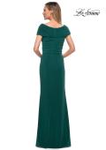 Picture of: Ruched Jersey Long Gown with V Neckline, Style: 26519, Detail Picture 12