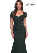 Picture of: Satin Evening Dress with Lace and Scoop Neckline, Style: 27989, Detail Picture 16
