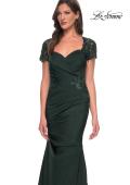 Picture of: Satin Evening Dress with Lace and Scoop Neckline, Style: 27989, Detail Picture 18