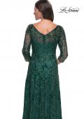 Picture of: Beautiful Beaded Long Dress with Illusion Sleeves in Emerald, Style: 31690, Detail Picture 4