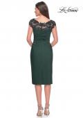 Picture of: Short Satin Evening Dress with Beaded Details in Emerald, Style: 31839, Detail Picture 4