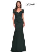 Picture of: Satin Evening Dress with Lace and Scoop Neckline, Style: 27989, Detail Picture 6