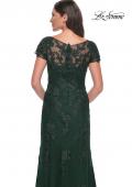 Picture of: Lace and Net Fitted Long Mother of the Bride Dress in Emerald, Style: 29792, Detail Picture 6