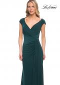 Picture of: Jersey Dress with Knot at Waist and Short Sleeves in Emerald, Detail Picture 6