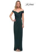 Picture of: Long Jersey Dress with Ruching and Cap Sleeves, Style: 25206, Detail Picture 7