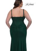Picture of: Flattering Curve Dress with Corset Top and Ruched Skirt in Emerald , Style: 33015, Detail Picture 8