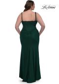 Picture of: Flattering Curve Dress with Corset Top and Ruched Skirt in Emerald , Style: 33015, Detail Picture 2