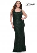 Picture of: Beaded Lace Plus Size Fitted Dress with Square Neckline in Emerald, Style: 31605, Detail Picture 4