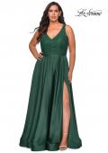 Picture of: A-line Plus Size Dress with Lace Sequin Bodice in Emerald, Style: 29004, Detail Picture 6