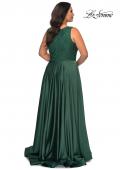 Picture of: A-line Plus Size Dress with Lace Sequin Bodice in Emerald, Style: 29004, Detail Picture 7
