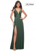 Picture of: Empire Waist Gown with Deep V Neckline in Emerald, Style: 30641, Main Picture