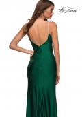 Picture of: Rhinestone Strap Simple Long Jersey Dress in Emerald, Detail Picture 8