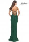 Picture of: Modern Jersey Dress with Twist Band Details in Emerald, Style: 31333, Detail Picture 8