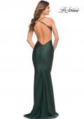Picture of: Gorgeous Lace and Jersey Jewel Tone Prom Dress in Emerald, Style: 30728, Detail Picture 9