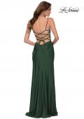 Picture of: Jersey Dress with Square Neckline and Ruching in Emerald, Style: 29710, Style: 29710