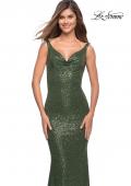 Picture of: Long Stretch Sequin Gown with Low Back, Style: 30187, Detail Picture 11