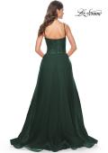 Picture of: A-line Square Neck Tulle Ballgown with Illusion Waist in Emerald, Style: 32017, Detail Picture 12