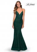 Picture of: Mermaid Prom Dress with Lace and Rhinestones in Emerald, Style: 28643, Detail Picture 1